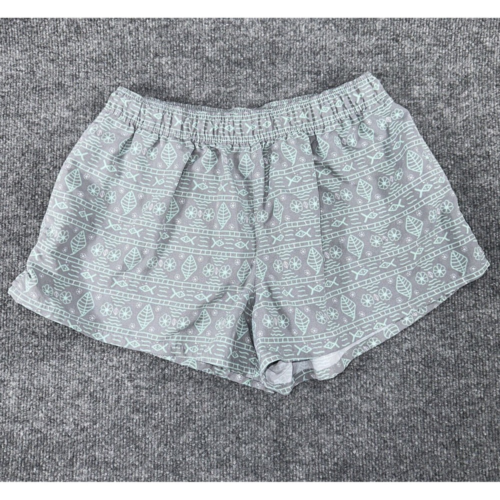STATE OF MINE Shorts Women's Size S Gray Green Active River Elastic Waist Pocket